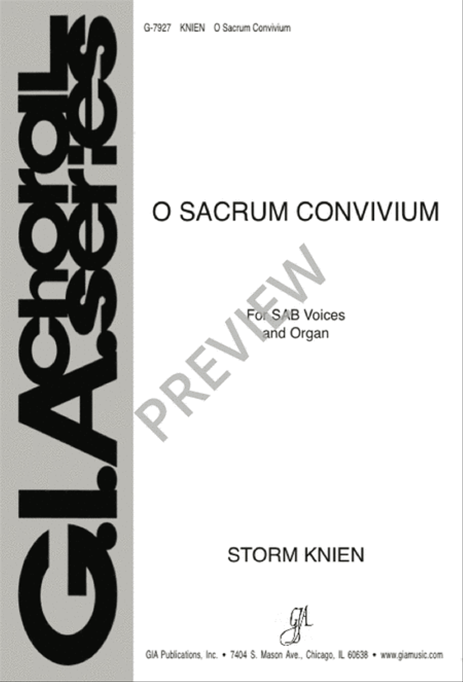 O Sacrum Convivium 3-Part scores gallery preview page 1