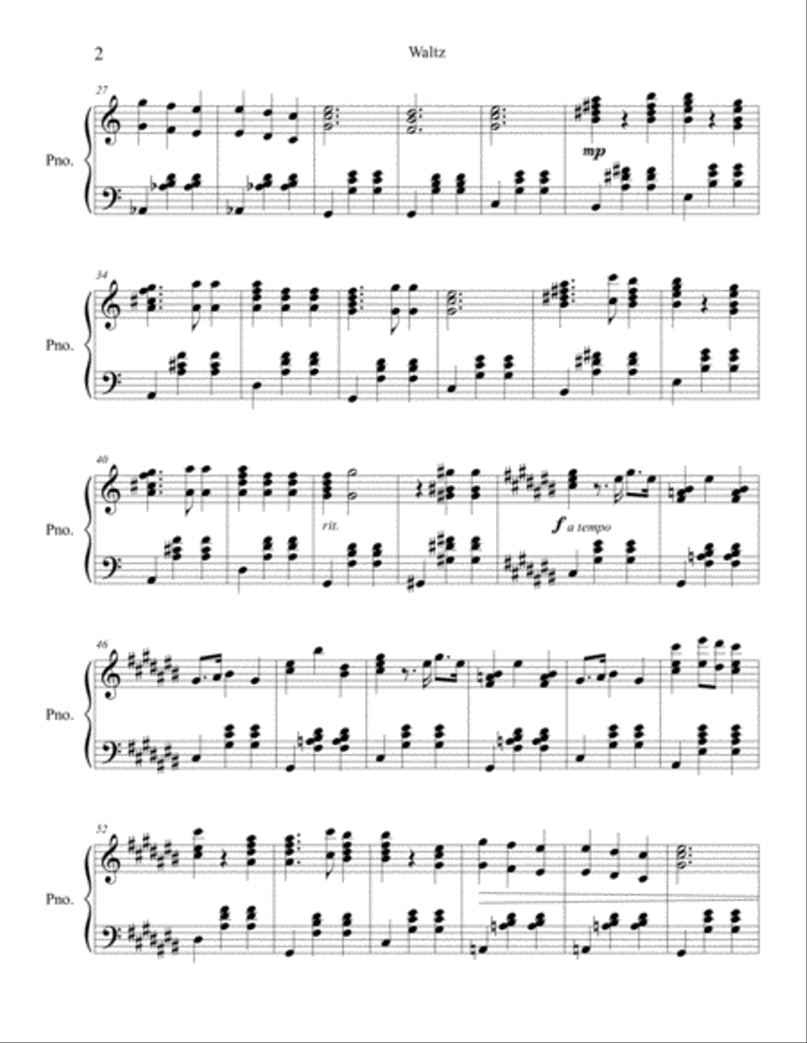 Waltz (Andrew Lee) Waltz (Andrew Lee) Piano Solo scores gallery preview page 2