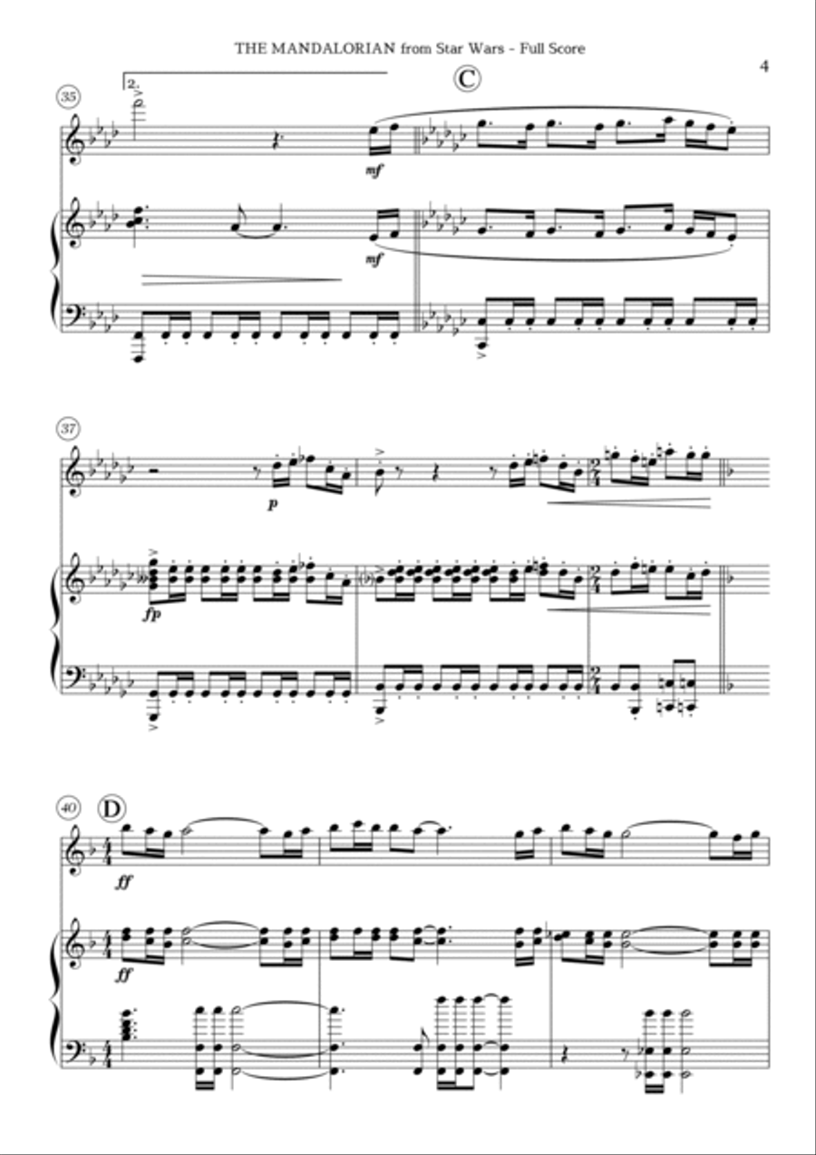 The Mandalorian Chamber Music scores gallery preview page 5