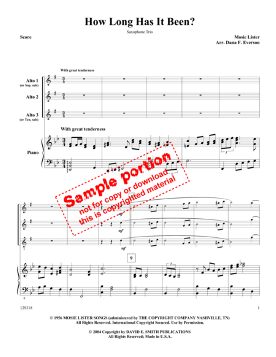 How Long Has It Been How Long Has It Been Woodwind Trio scores gallery preview page 2