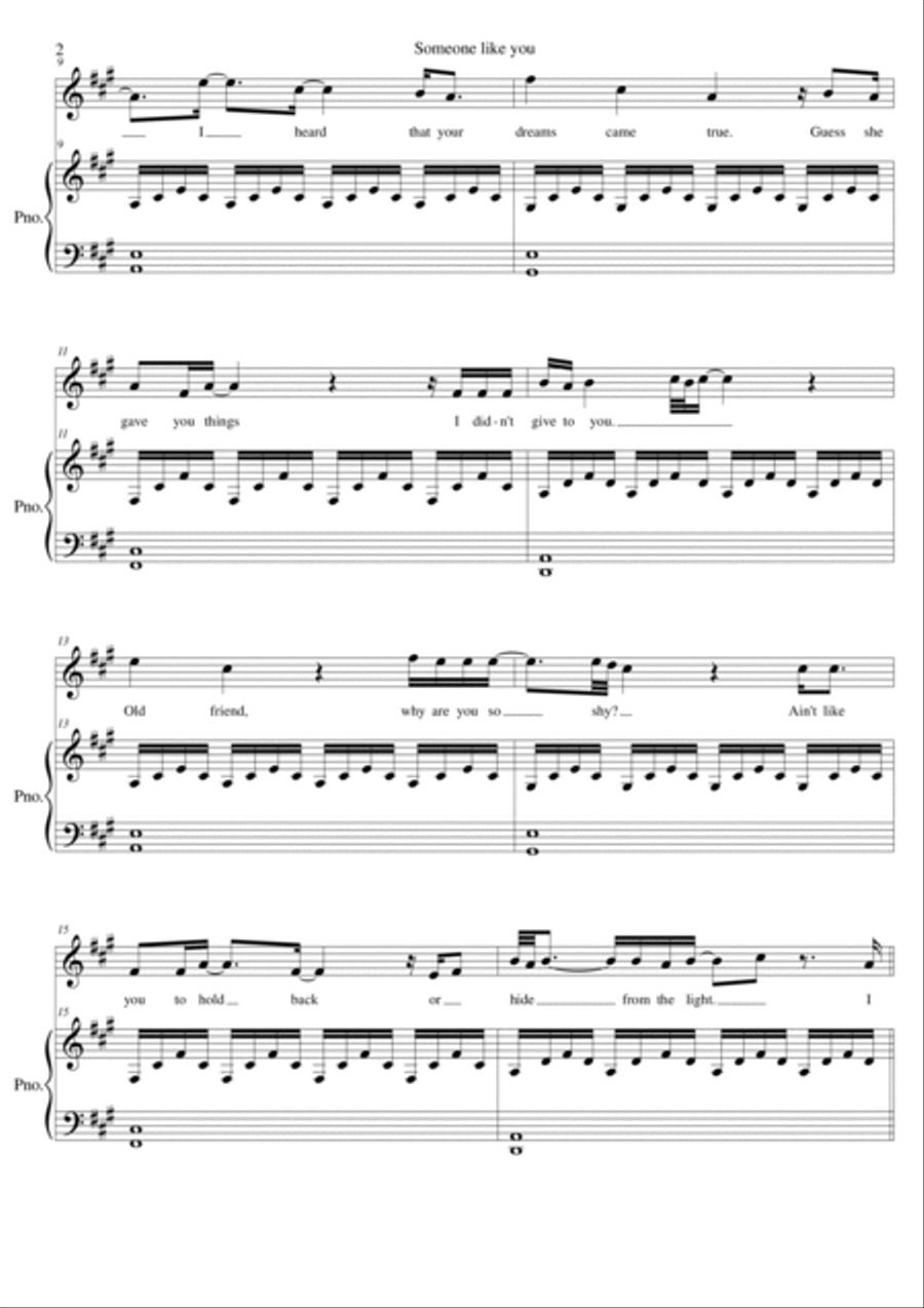 Someone Like You Voice scores gallery preview page 2
