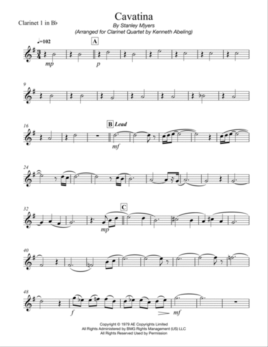 Cavatina Woodwind Quartet scores gallery preview page 6