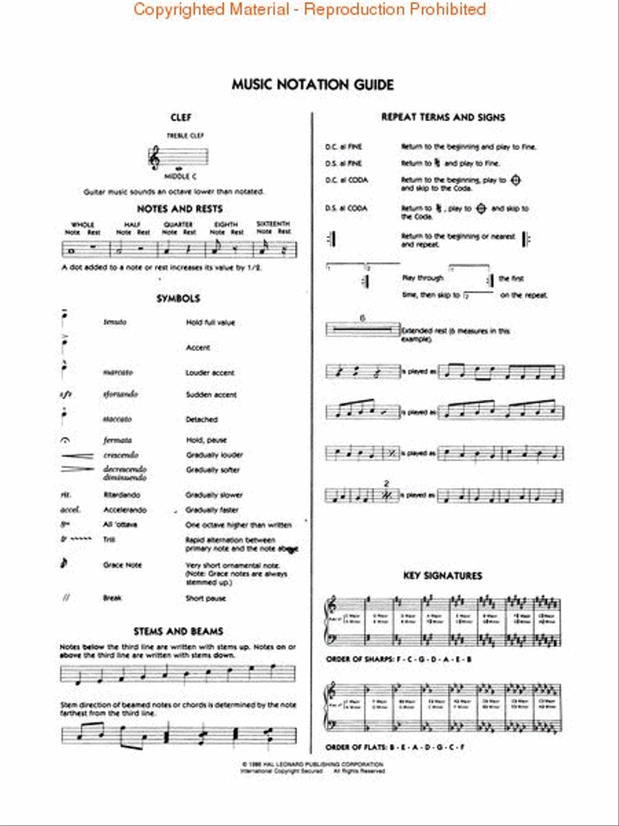 Guitar Tablature Manuscript Paper – Standard Guitar Tablature scores gallery preview page 2