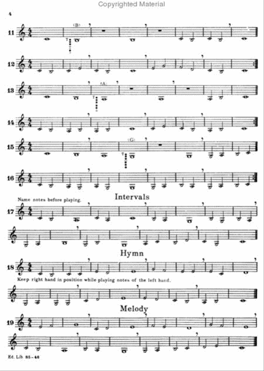 Hendrickson Method for Clarinet, Book 1