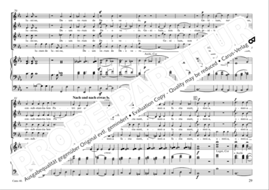 Missa sacra C Minor 4-Part scores gallery preview page 30