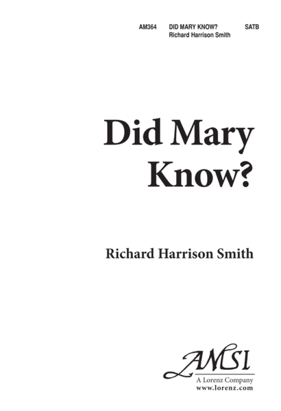 Did Mary Know?