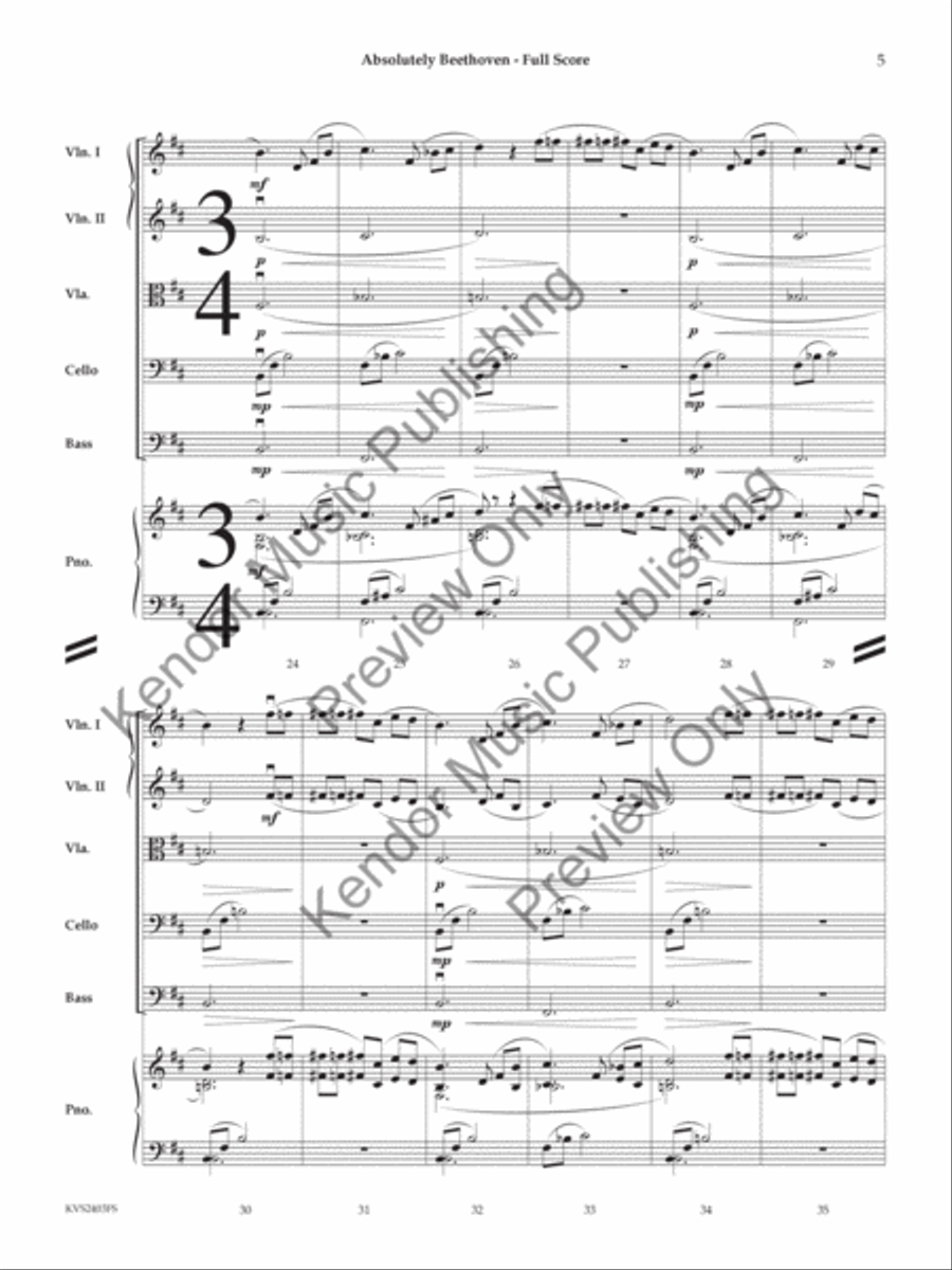 Absolutely Beethoven (Score) String Orchestra scores gallery preview page 6
