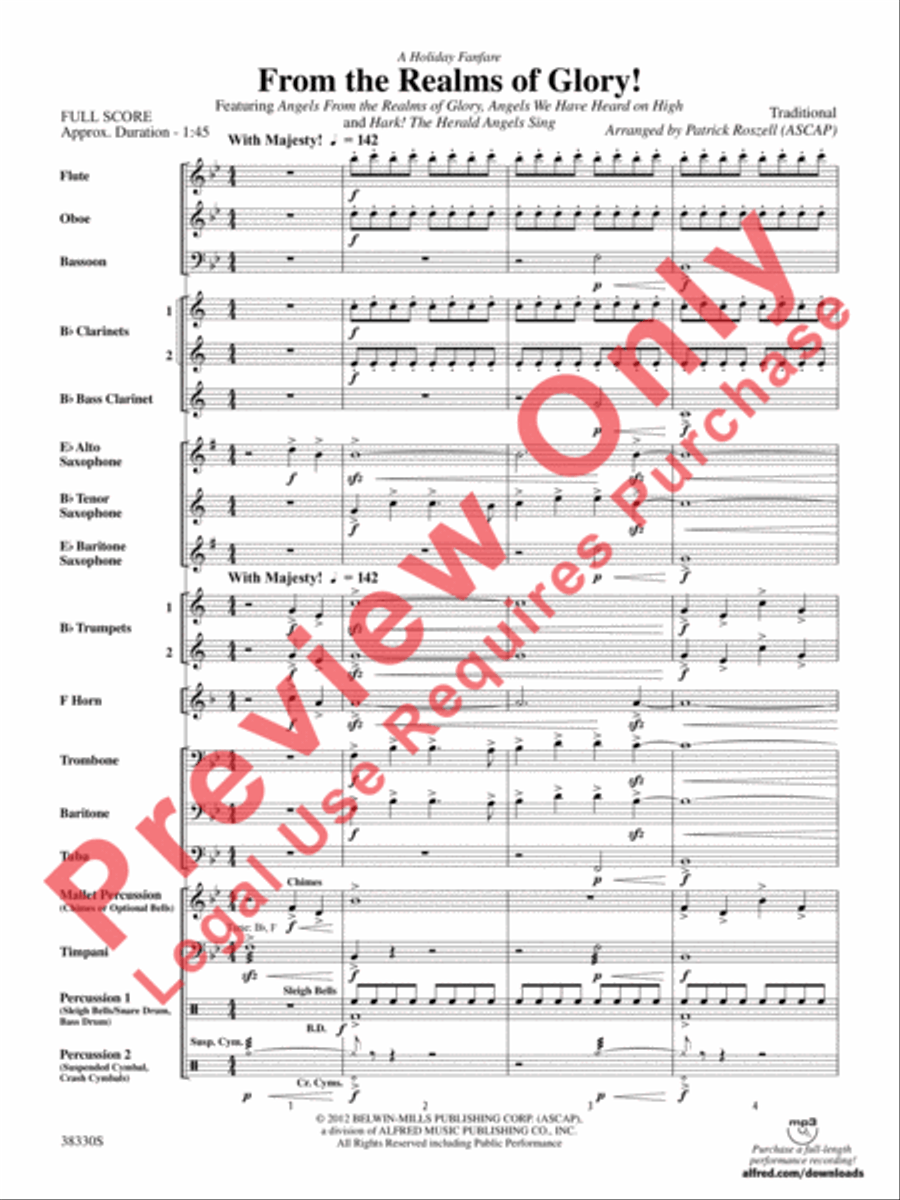 From the Realms of Glory! Concert Band scores gallery preview page 3