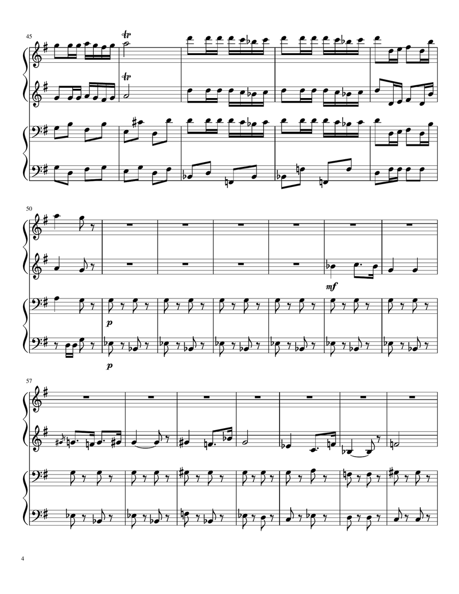 Les Toreadors from Carmen Suite No. 1 for Piano Duet Piano Duet scores gallery preview page 4