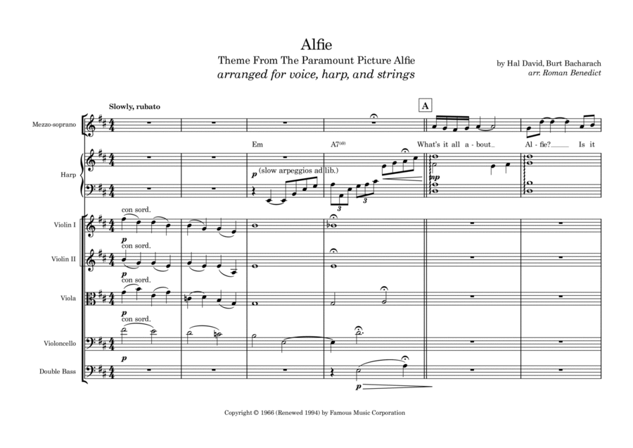 Alfie String Orchestra scores gallery preview page 1