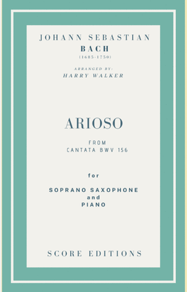Book cover for Bach - Arioso from Cantata BWV 156 for Soprano Saxophone and Piano