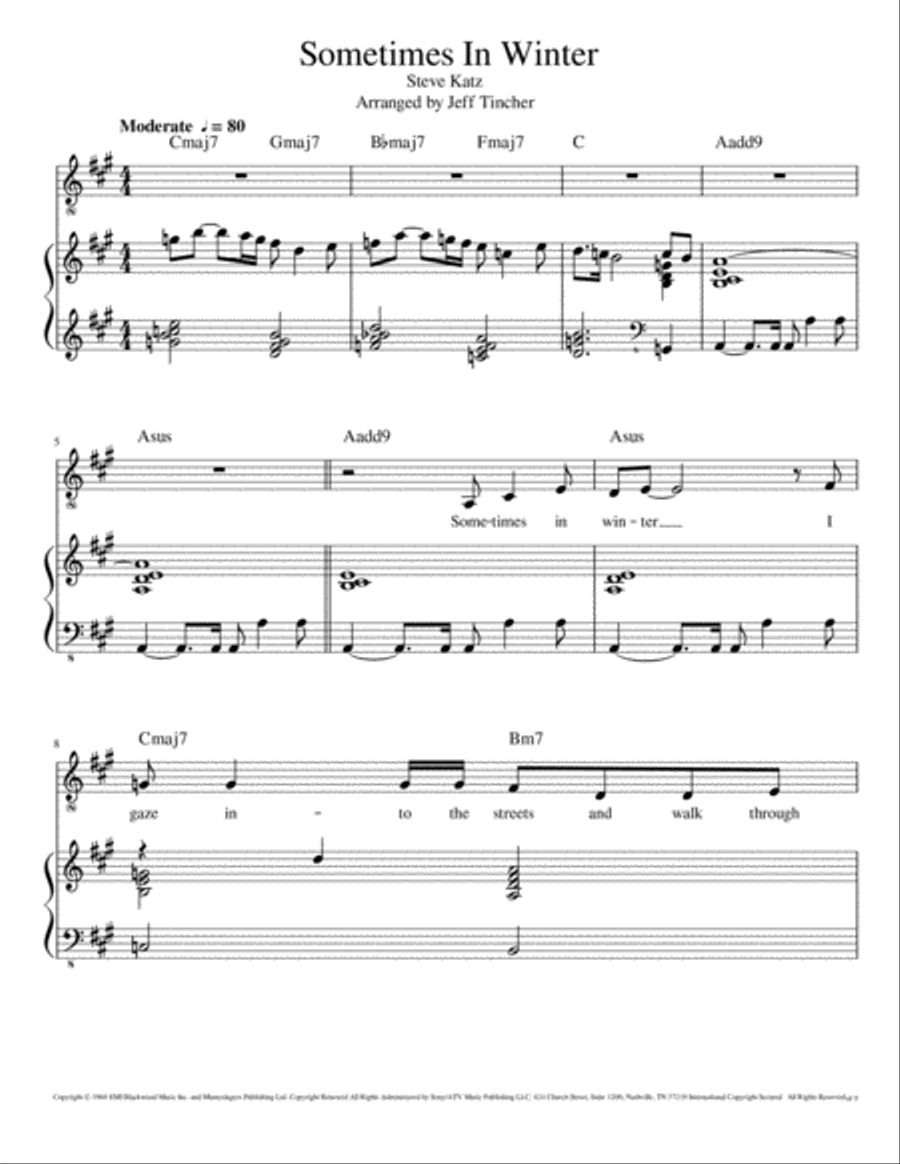 Sometimes In Winter Voice scores gallery preview page 2