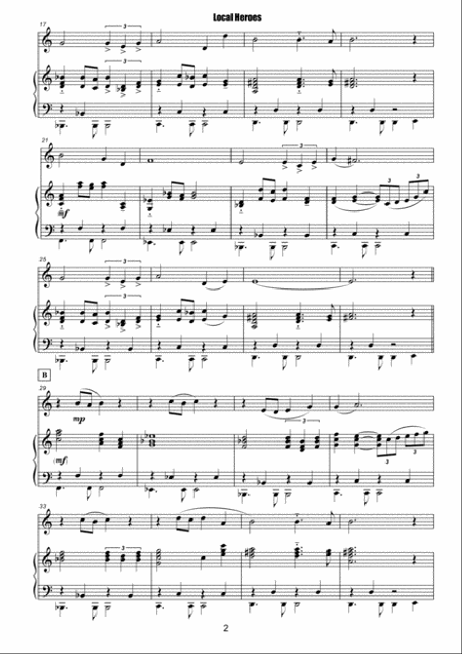 Local Heroes Trumpet Solo scores gallery preview page 2