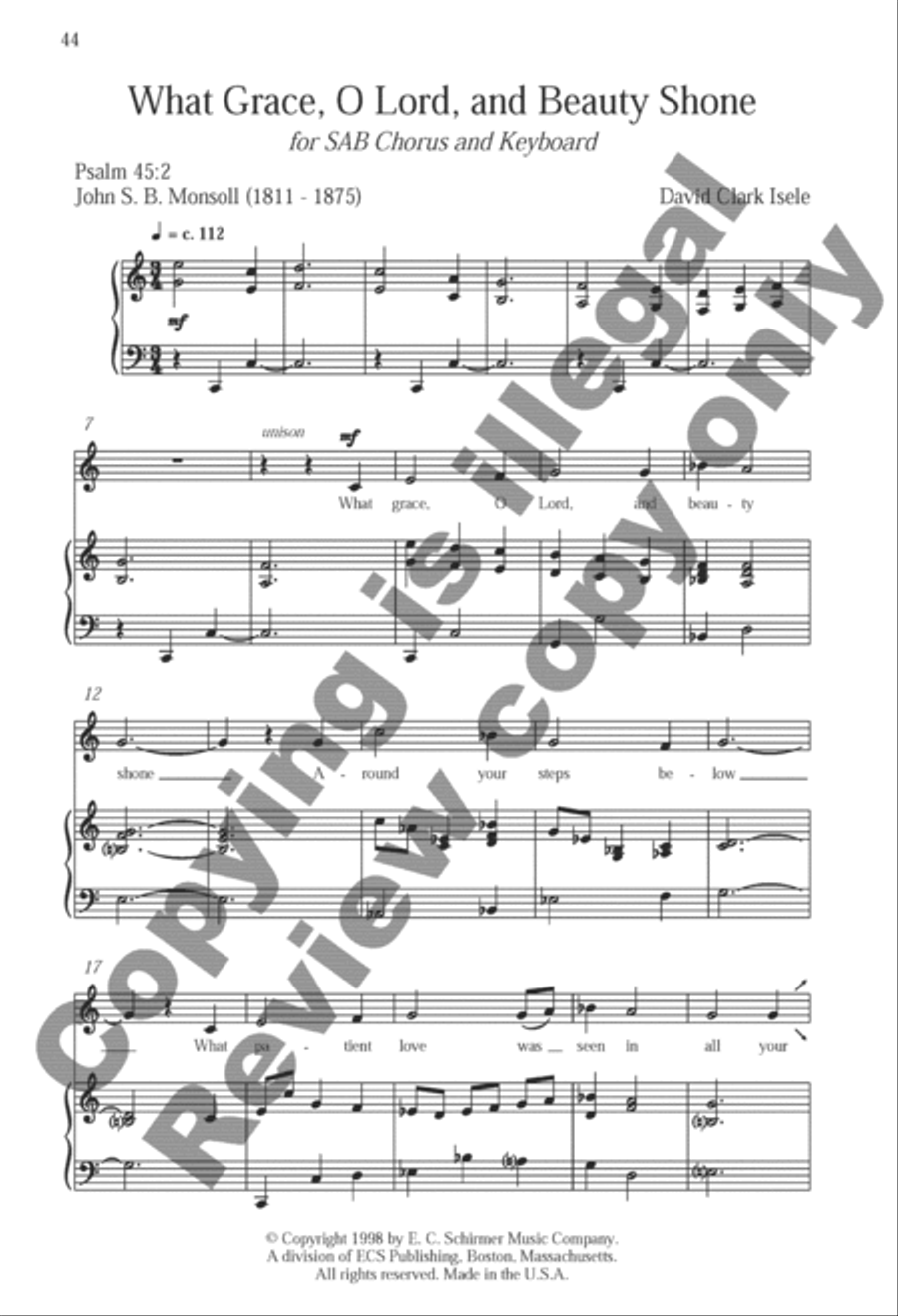 Somerset Anthem Books, Volume VI (Lent & Holy Week) 3-Part scores gallery preview page 24