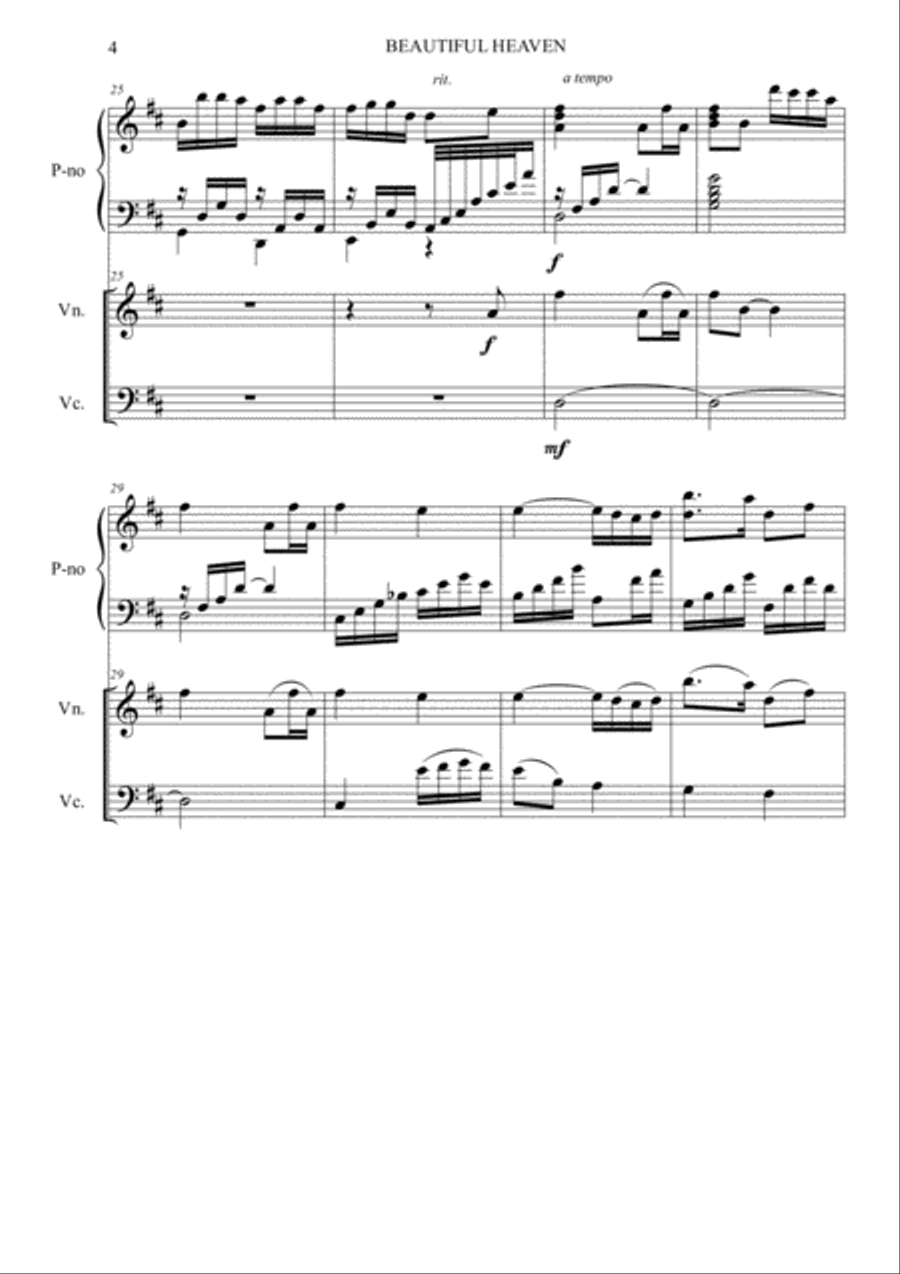 Beautiful Heaven Beautiful Heaven Piano Trio scores gallery preview page 4