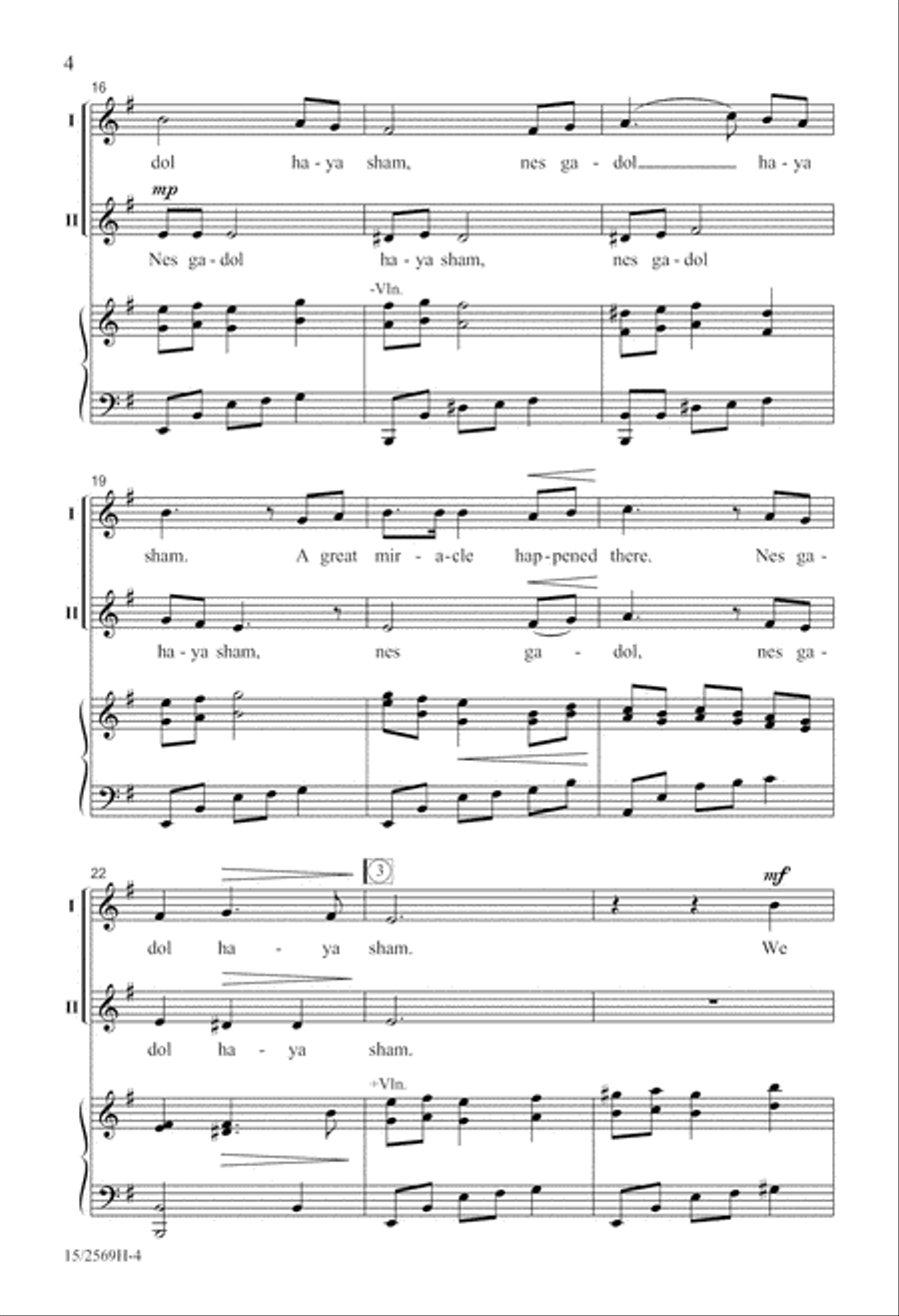 A Hanukkah Remembrance 2-Part scores gallery preview page 5