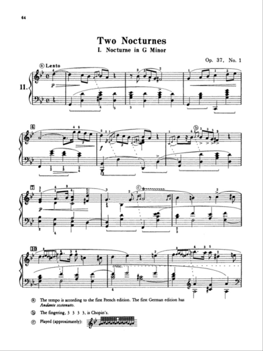 Chopin -- 19 Nocturnes Piano Solo scores gallery preview page 9