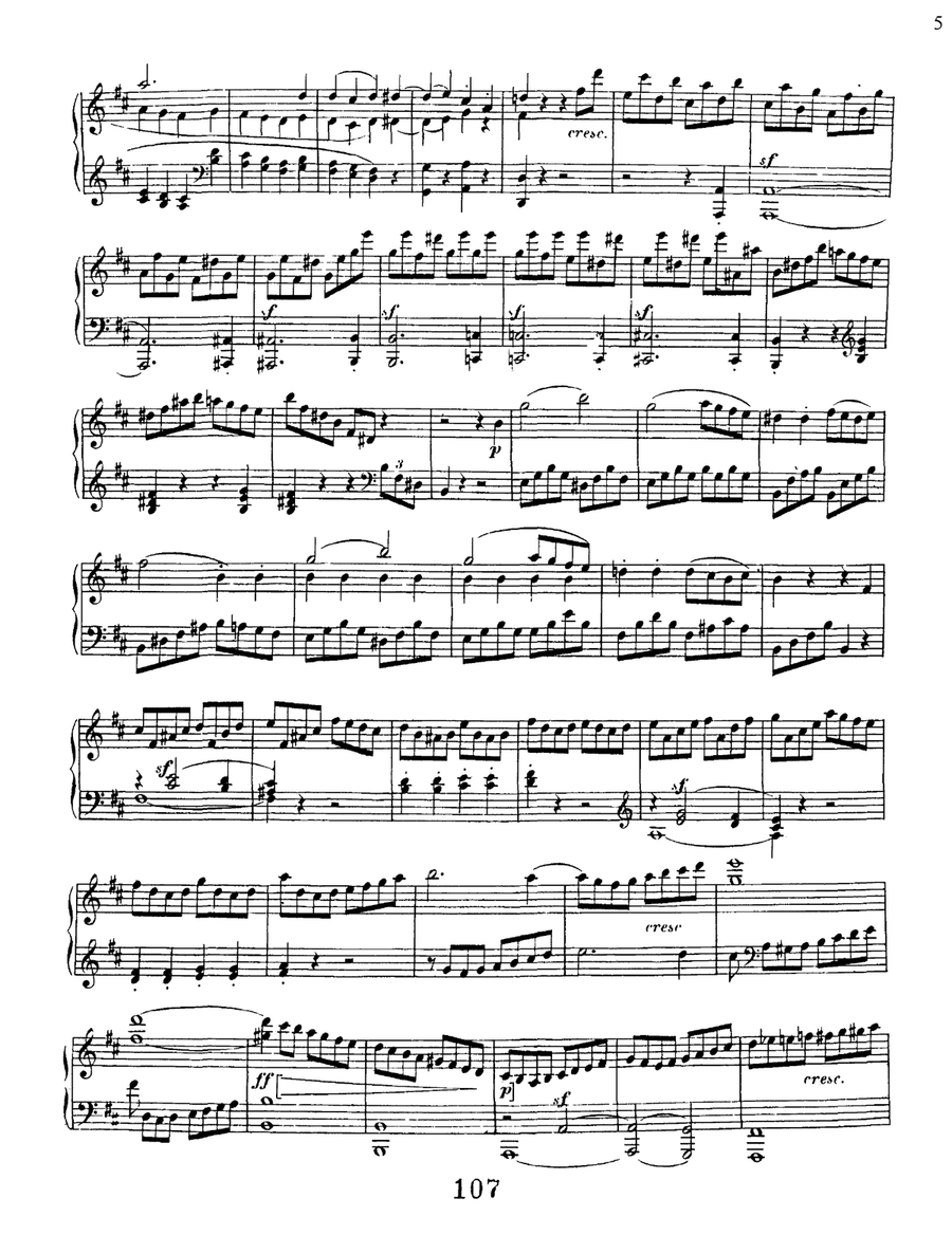 Sonata No. 7 In D Major, Op. 10, No. 3 Piano Solo scores gallery preview page 5