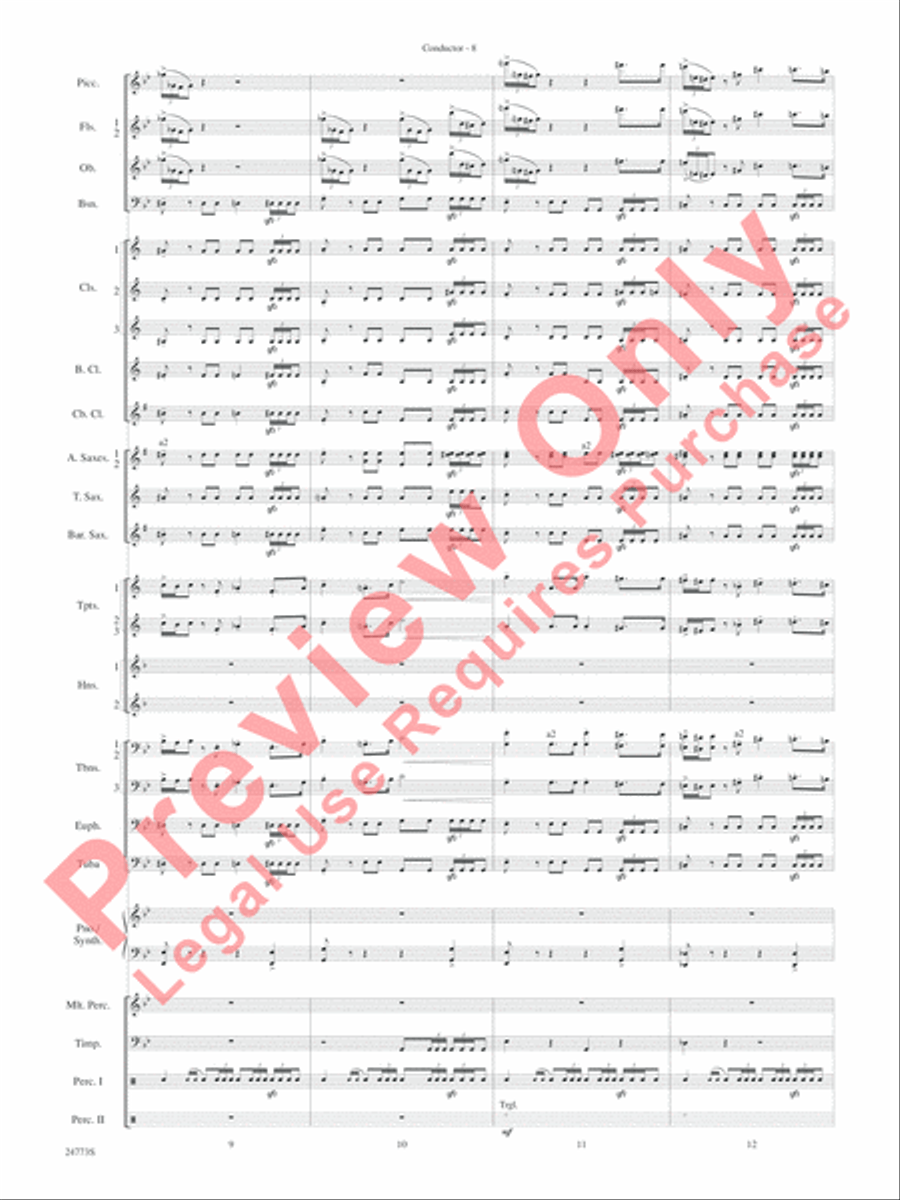 Suite from The Star Wars Epic - Part II Concert Band scores gallery preview page 11