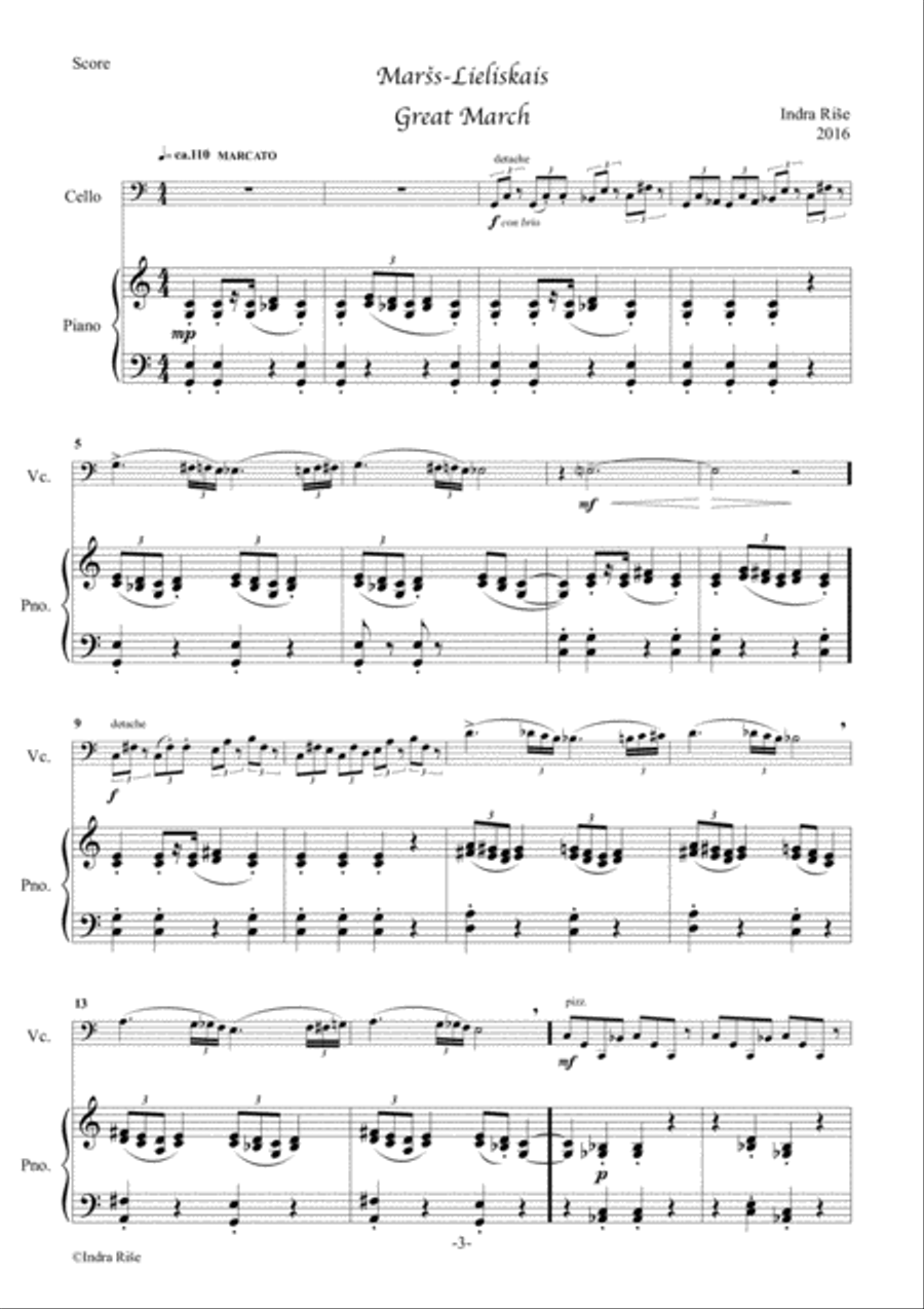 Great March Piano scores gallery preview page 3