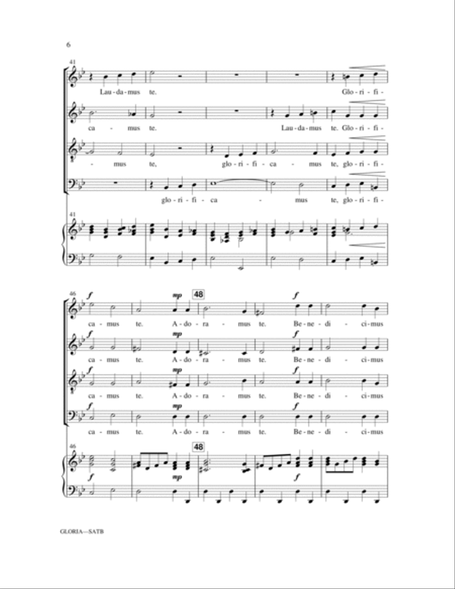Gloria 4-Part scores gallery preview page 5