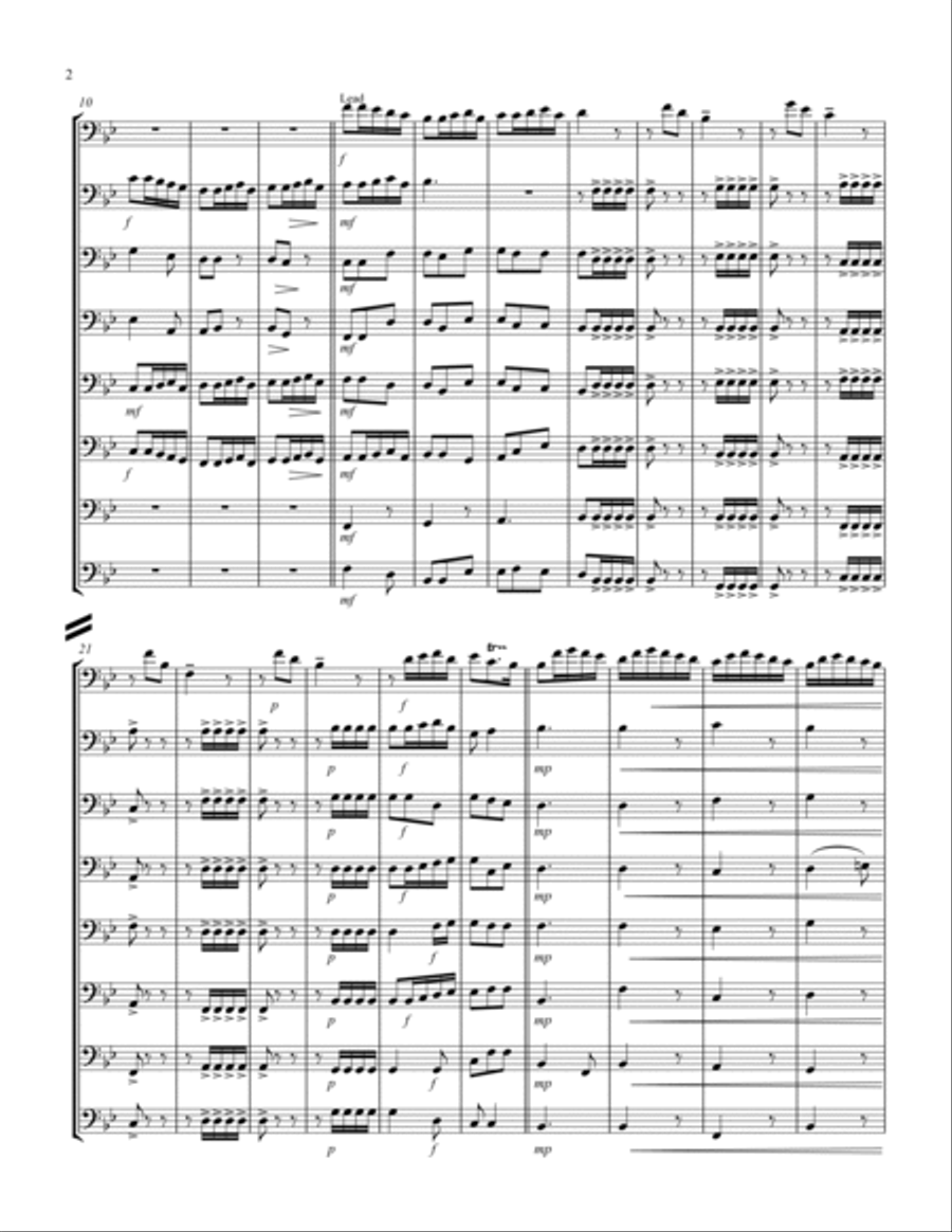 Allegro (from "Sonata for Trumpet") (Bb) (Violoncello Octet) image number null