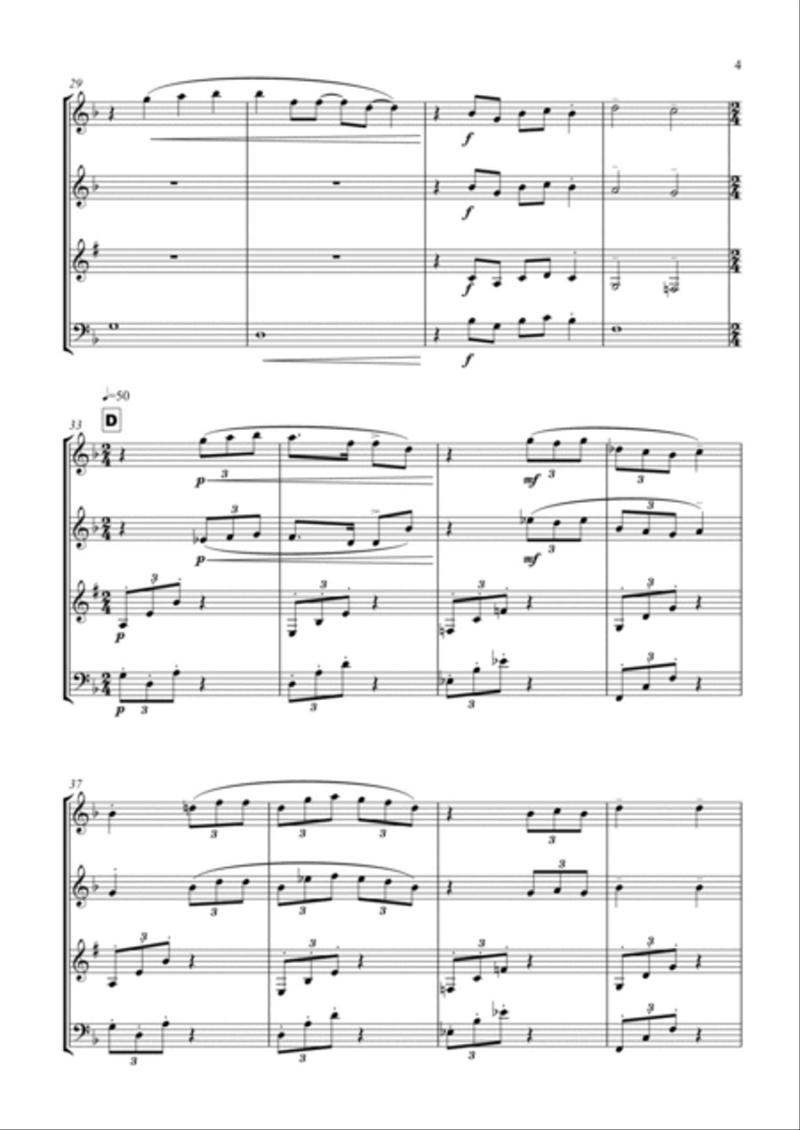 Suspicious Minds Woodwind Quartet scores gallery preview page 4