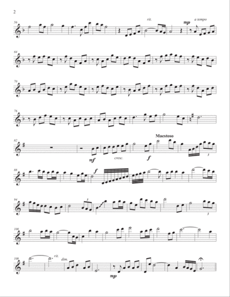 Amazing Grace Advanced Flute Solo Flute Solo scores gallery preview page 2