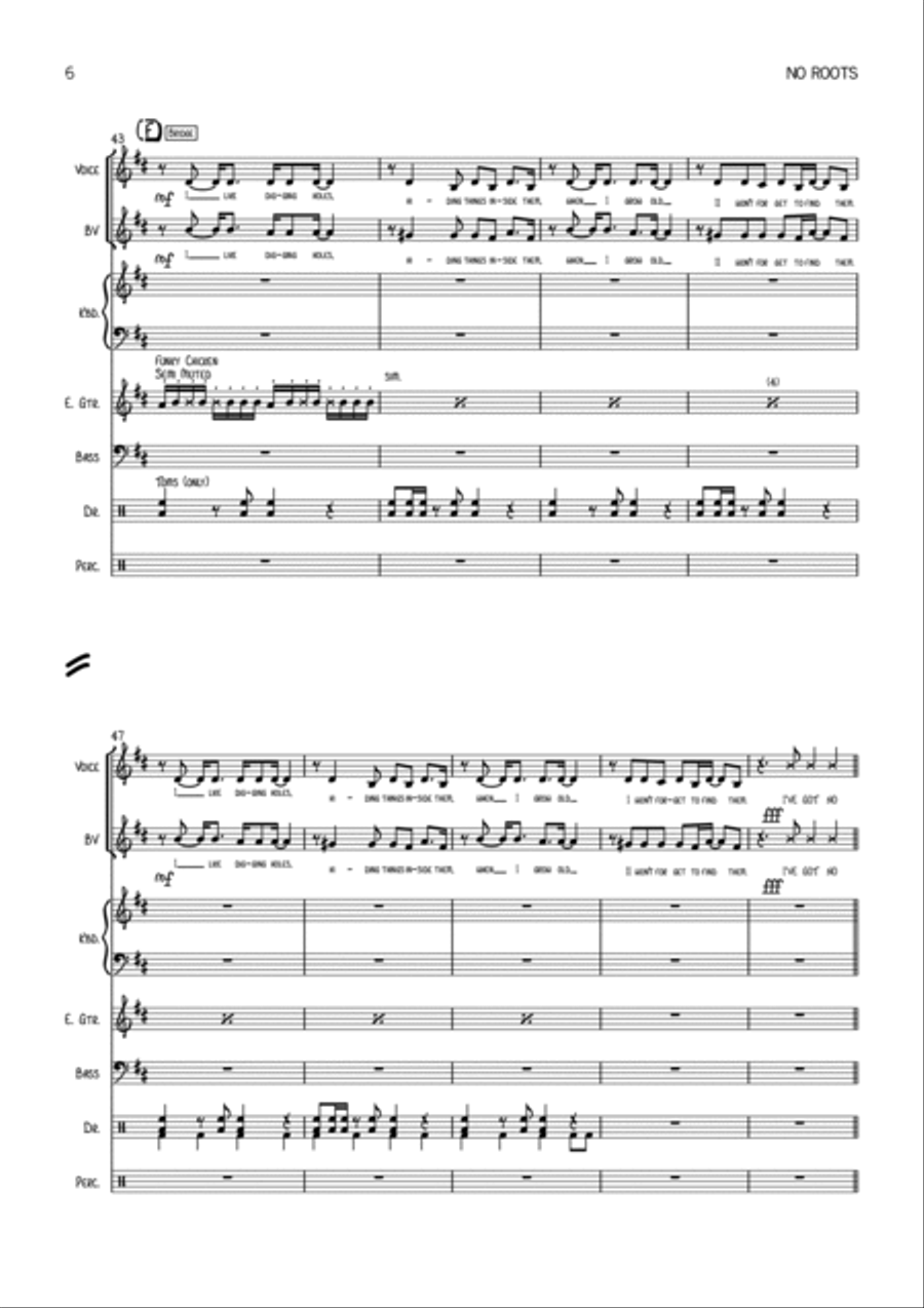 No Roots Bass Voice scores gallery preview page 6