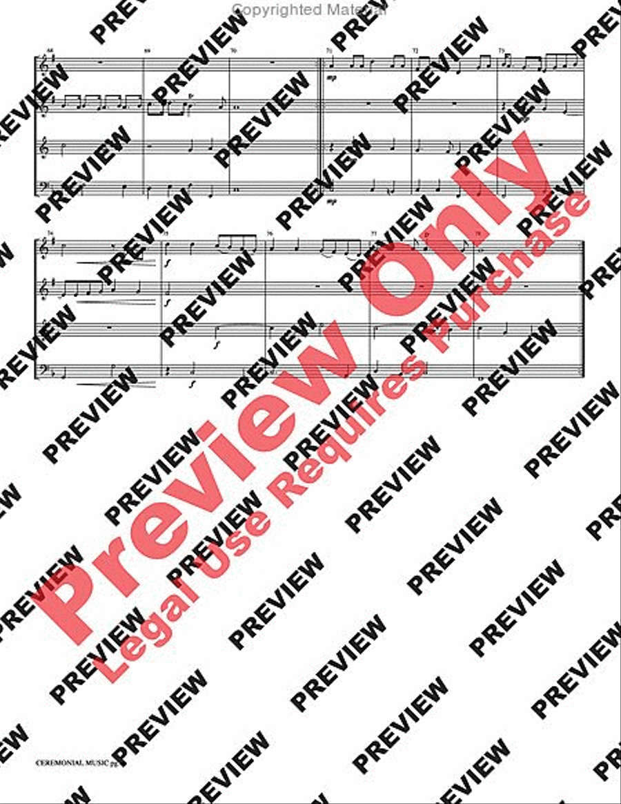 Ceremonial Music Brass Quartet scores gallery preview page 6