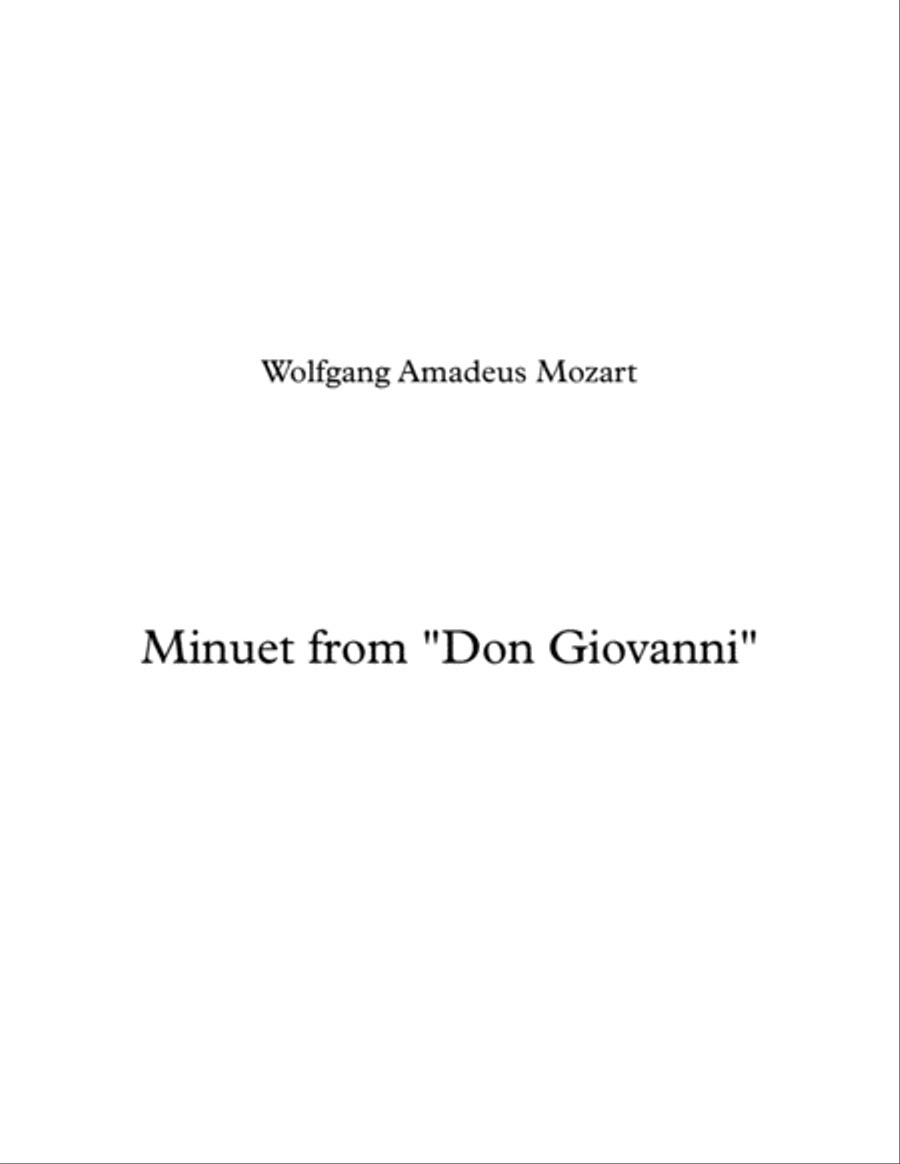 Minuet from 