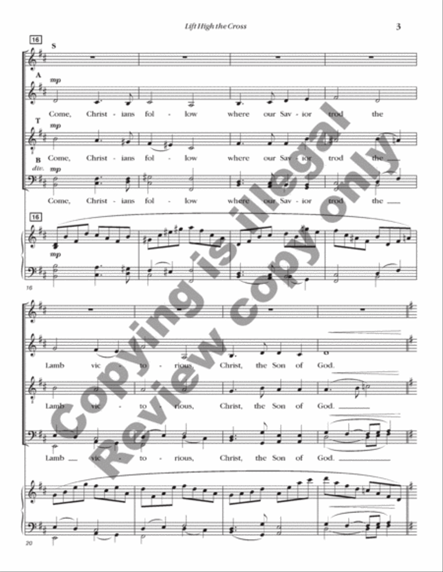 Personent Hodie 4-Part scores gallery preview page 4