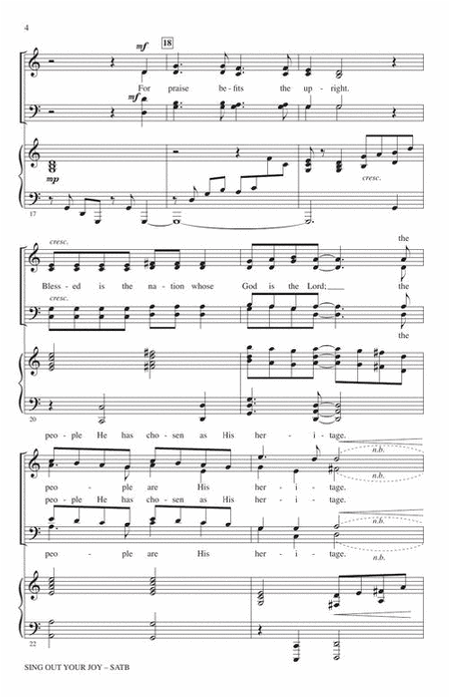 Sing Out Your Joy Sing Out Your Joy 4-Part scores gallery preview page 4