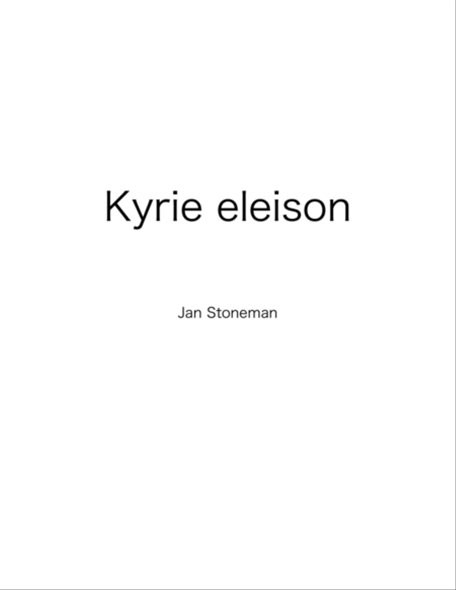 Kyrie (Lord Jesus) Kyrie (Lord Jesus) 4-Part scores gallery preview page 1