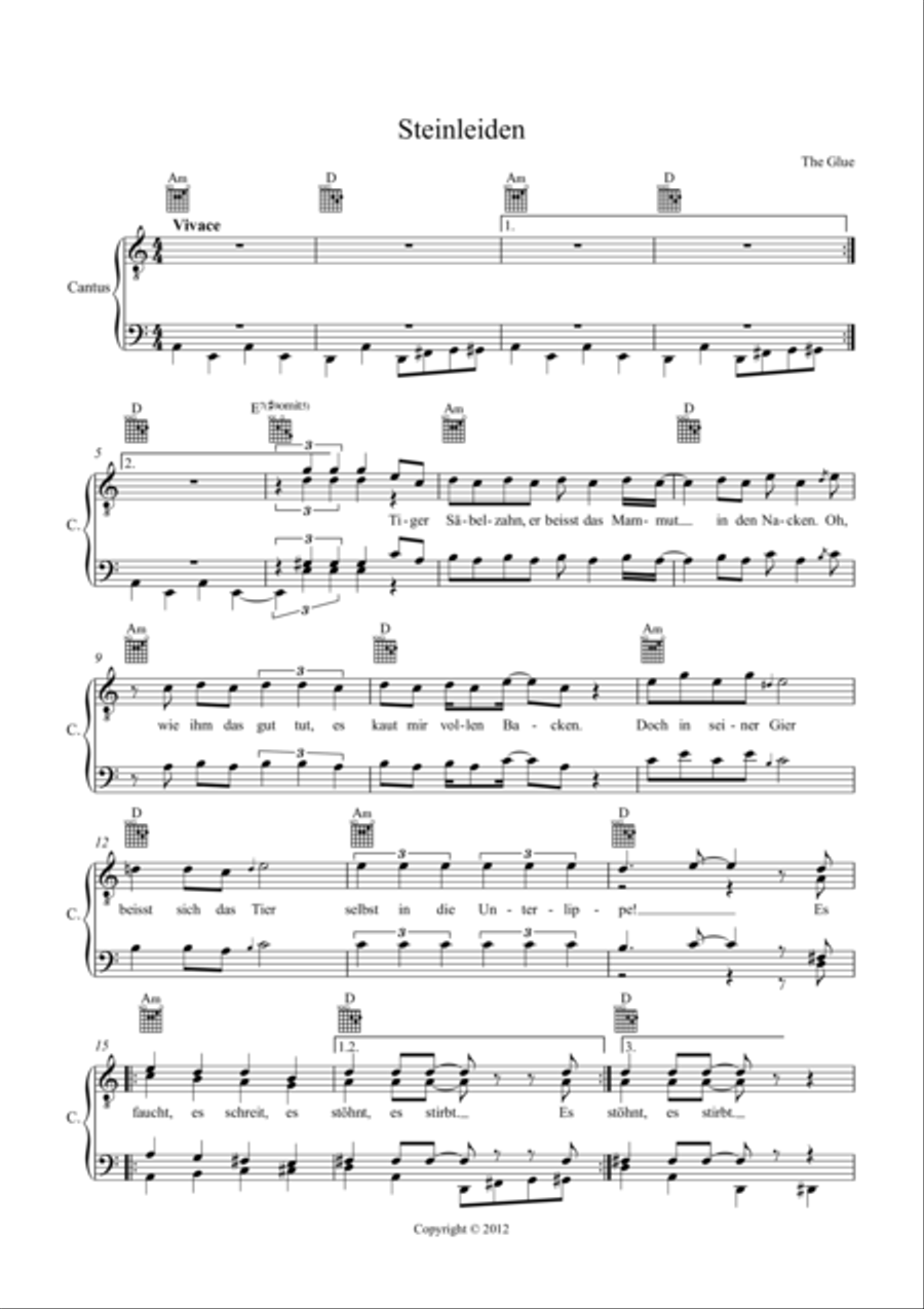 Steinleiden Steinleiden Voice Solo scores gallery preview page 1