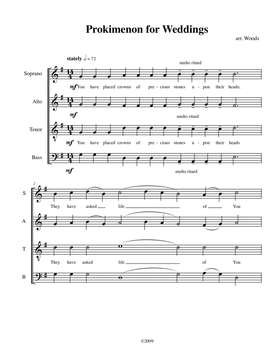 Prokeimenon for Weddings Prokeimenon for Weddings School and Community scores gallery preview page 1