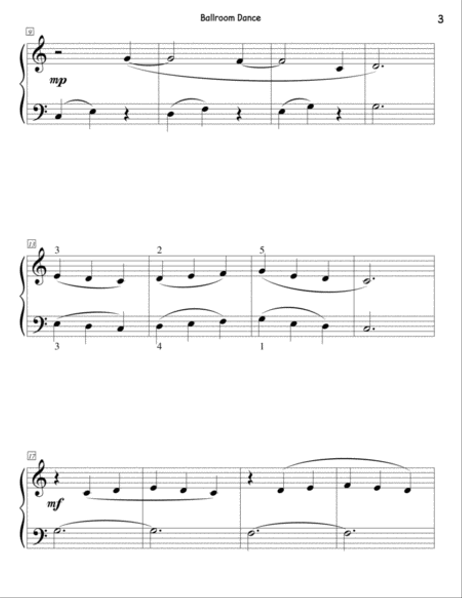 Ballroom Dance Easy Piano scores gallery preview page 3