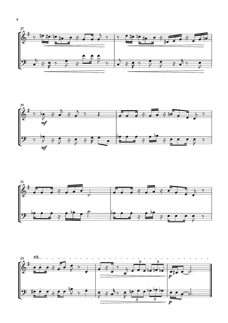 Super Mario Bros. Opus Brass Duet scores gallery preview page 4