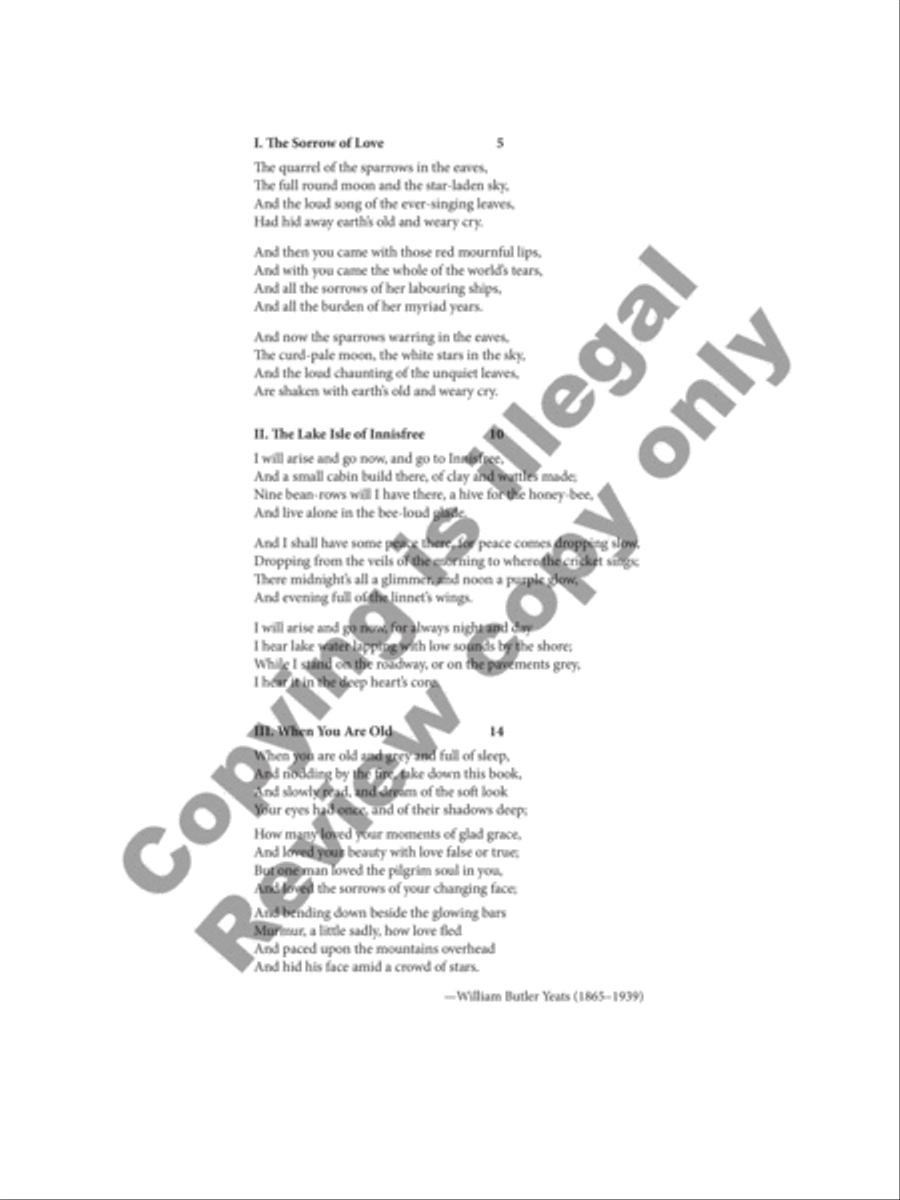 Yeats Songs Yeats Songs Cello scores gallery preview page 4