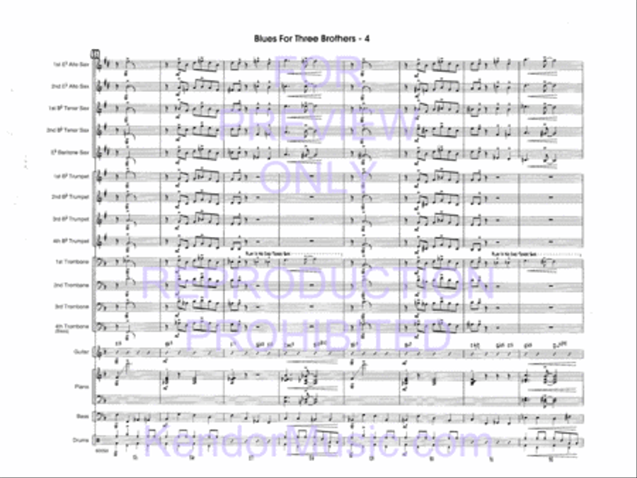 Blues For Three Brothers Blues For Three Brothers Jazz Ensemble scores gallery preview page 6