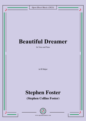 Book cover for S. Foster-Beautiful Dreamer,in B Major