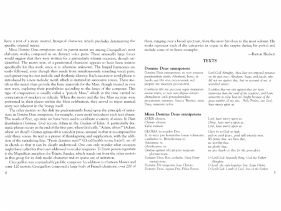 Music by Thomas Crecquillon, Volume I CD scores gallery preview page 4
