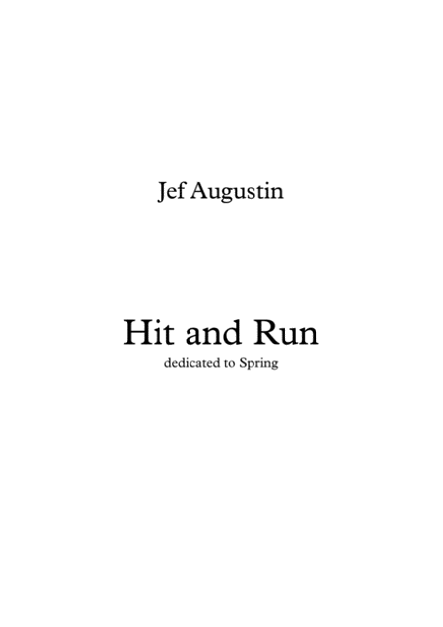 Hit and Run Percussion Ensemble scores gallery preview page 1