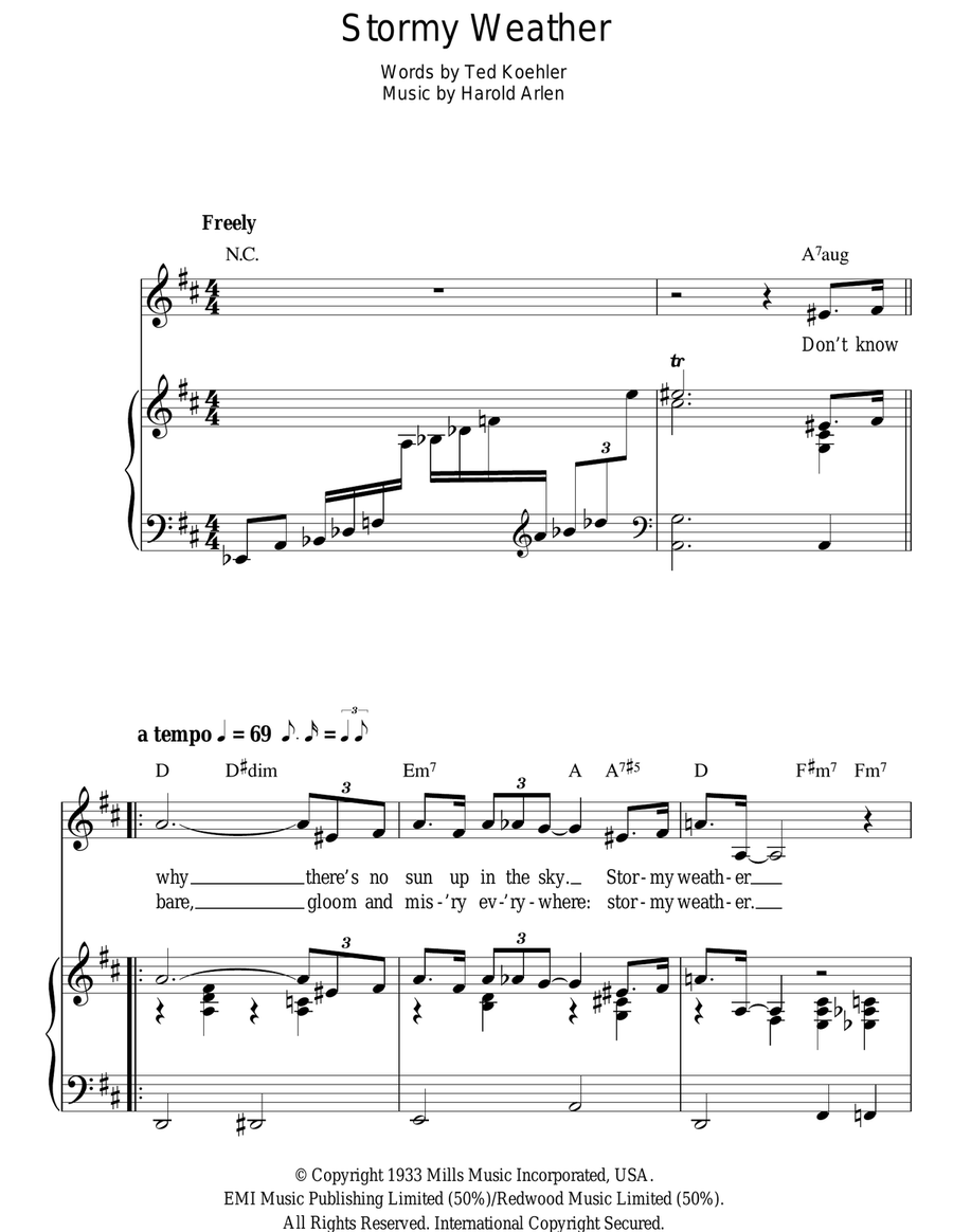 Stormy Weather Guitar scores gallery preview page 1