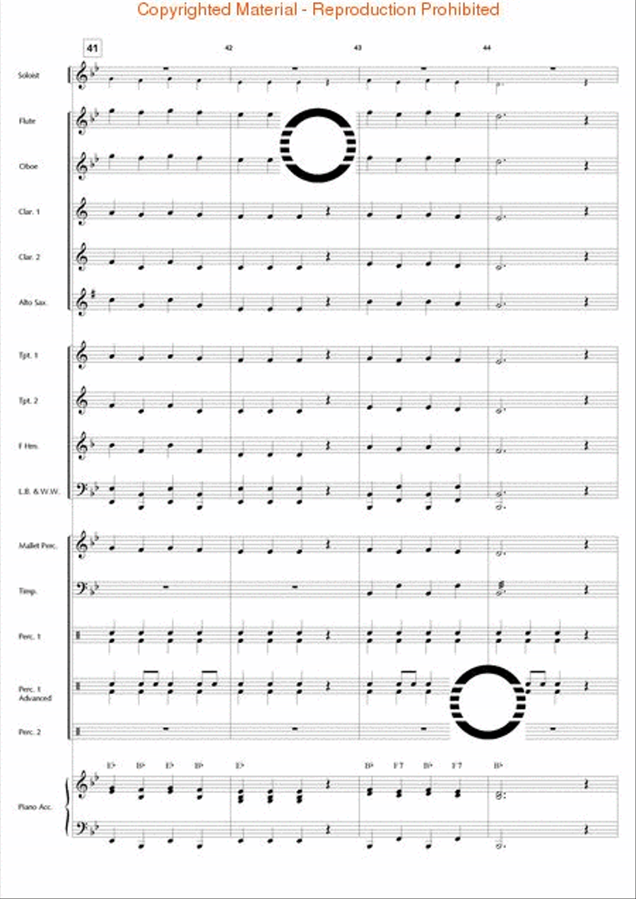 Concerto for Triangle and Band Concert Band scores gallery preview page 12