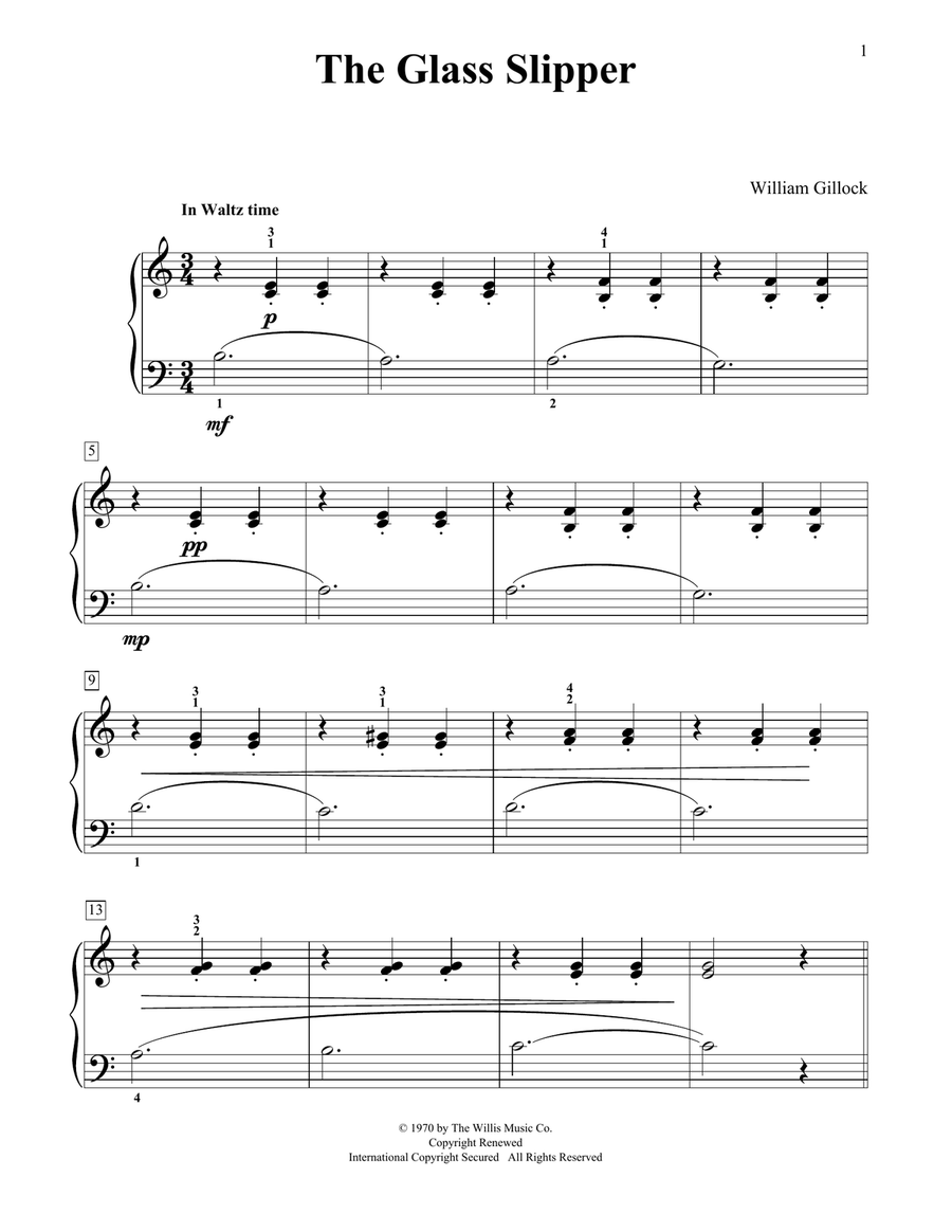 The Glass Slipper The Glass Slipper Piano Method scores gallery preview page 1