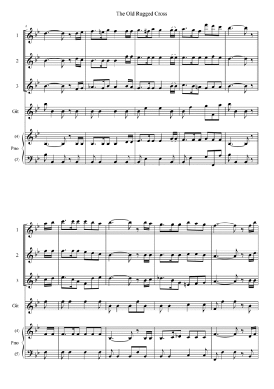 The Old Rugged Cross Praise scores gallery preview page 2