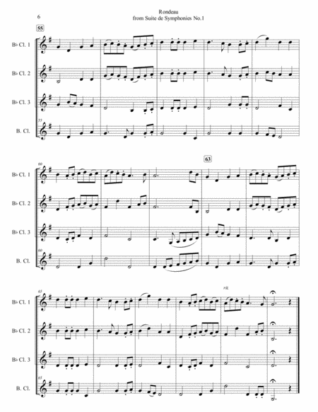 Rondeau for Clarinet Quartet image number null