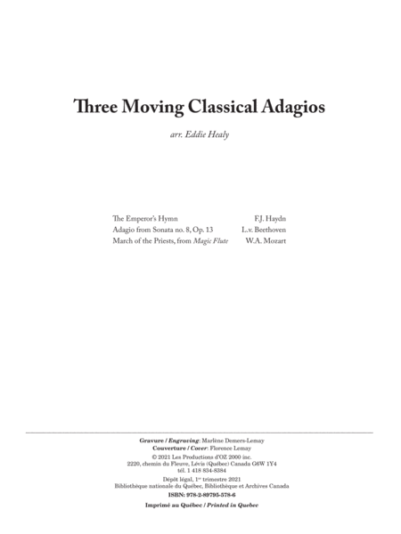 Three Moving Classical Adagios