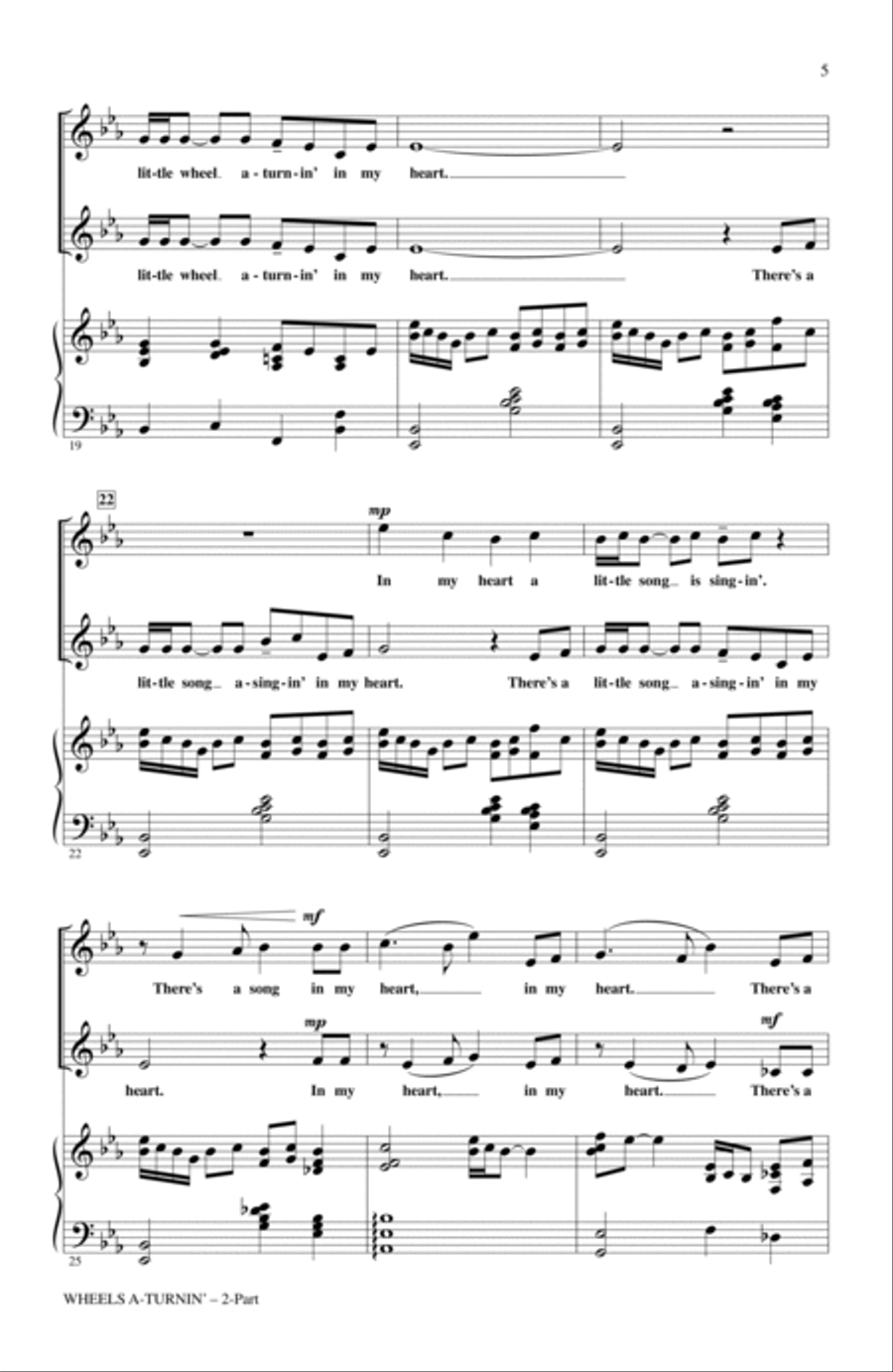Wheels A-Turnin' 2-Part scores gallery preview page 3